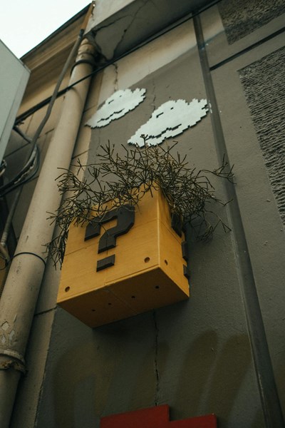 question box on wall