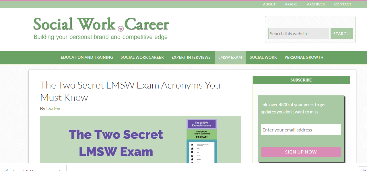 Screenshot, socialwork.career