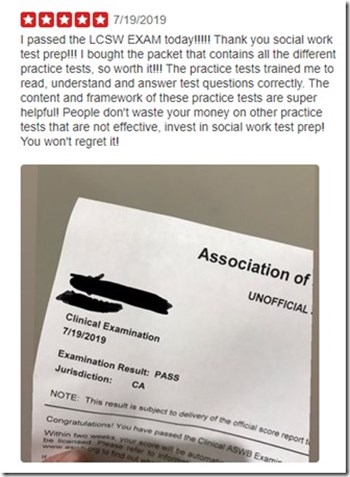 jbear passed the social work exam