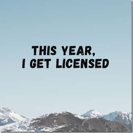 This Year, I Get Licenced
