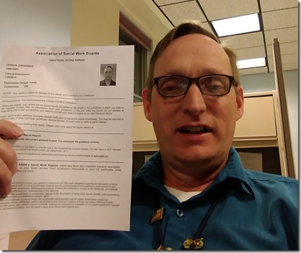 vernon passed the aswb exam