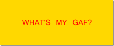 what's my gaf