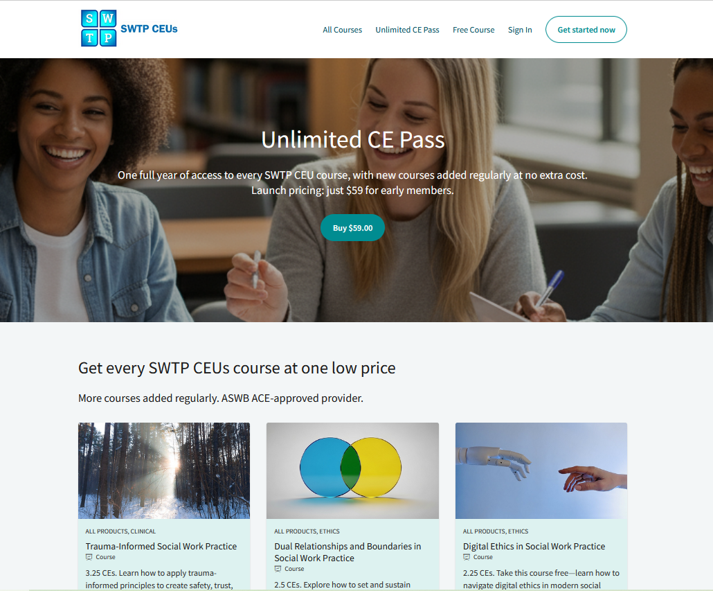 SWTP CEUs Screenshot