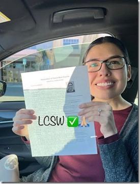 Valeria Passed The LCSW Exam | SWTP