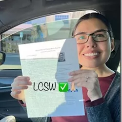 Valeria Passed the LCSW Exam