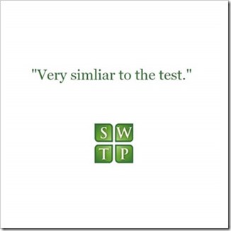 swtp very similar to the test