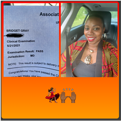 Bridget Passed the Clinical Exam in Maryland
