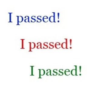 I passed