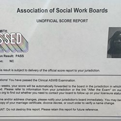 Whitney Passed the ASWB Exam, Fourth Try—“The last three times I didn’t utilize your services.”