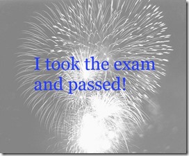 i took the exam and passed