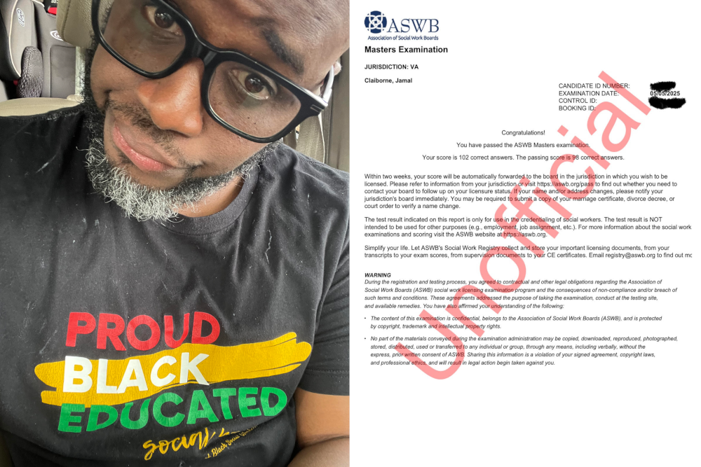 Jamal Passed the LMSW Exam