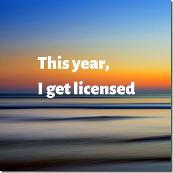 this year i get licensed 2021